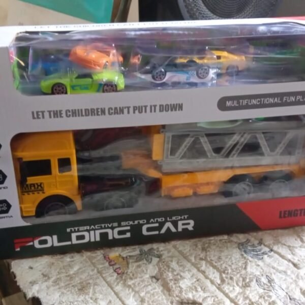 Realistic Long-Haul Toy Vehicle Transport Playset with Lights and Sound
