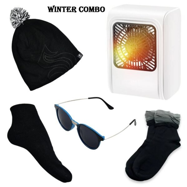 4f0dfa3a-044f-4b5e-9cb3-41cad0a3b0da.jpg Winter Warm Set- Bennie hat, Room Heater, Sunglasses And Socks (5 Pcs Combo)