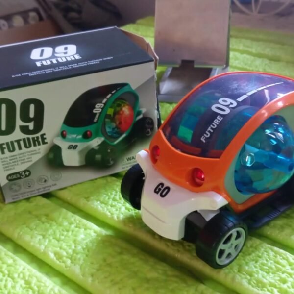 360° Rotating Stunt Car Toy – Bump & Go (1 Pc, Battery Not Included)