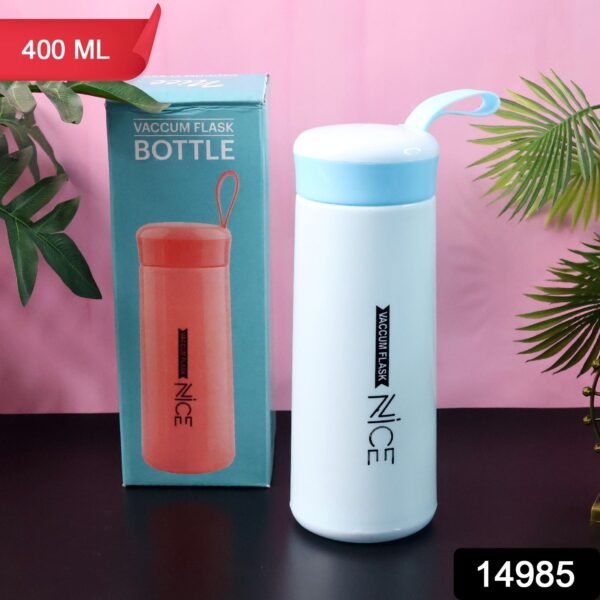 4fb41e24-38f8-4b63-a788-5a3af1610234.jpg Plastic Flask Water Bottle - (Color Blue / 1 Pc / 400ML)