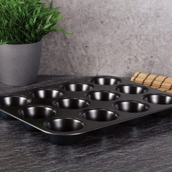Nonstick Aluminium Muffin Tray Cupcake Pan Tray (12 Cup Cavities)