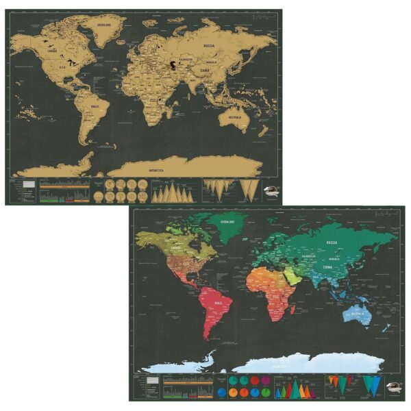 Scratch Off Map Interactive Vacation Poster World Travel Maps