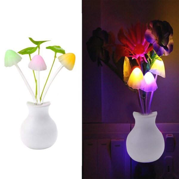 4image_82183d77-6afe-4527-91f5-df307f02898b.jpg LED Dream Night Light, Auto ON / Off Sensor Mushroom Lamp (Multicolor)