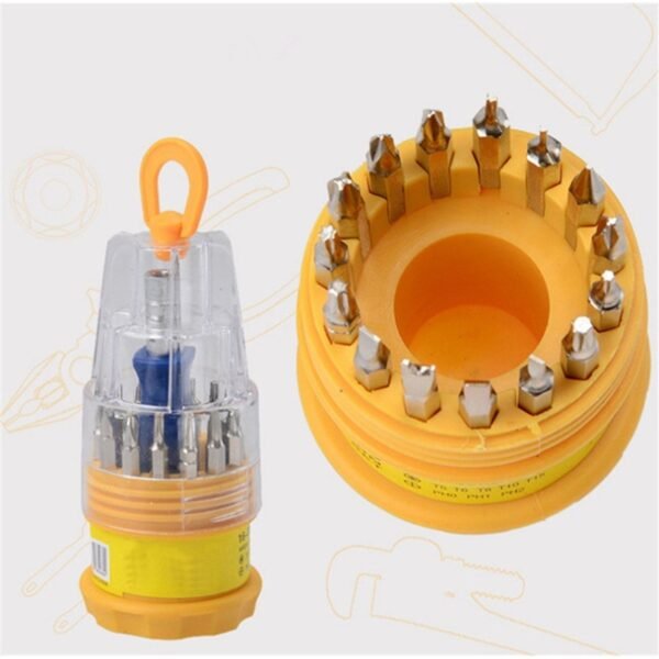 16-in-1 Screwdriver Set with 15 Magnetic Bits – Professional Driver Kit