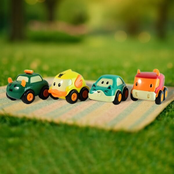 4in1toy-03.jpg Funwoods Animal Cartoon Pull-Back Toy Car - (4 Pc / Set)
