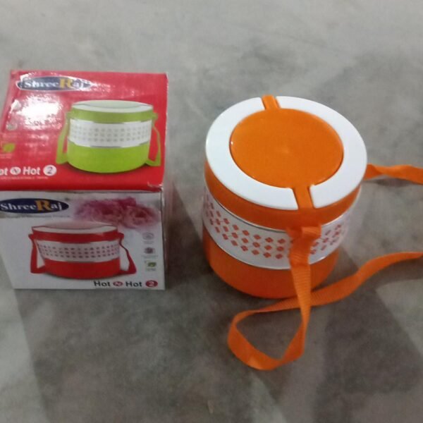 2layer Adjustable Insulated Tiffin Set of 1, Blue 2 Containers Lunch Box