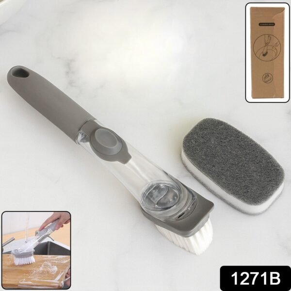 2 in 1 Soap-Dispensing Dish Brush - (Set)