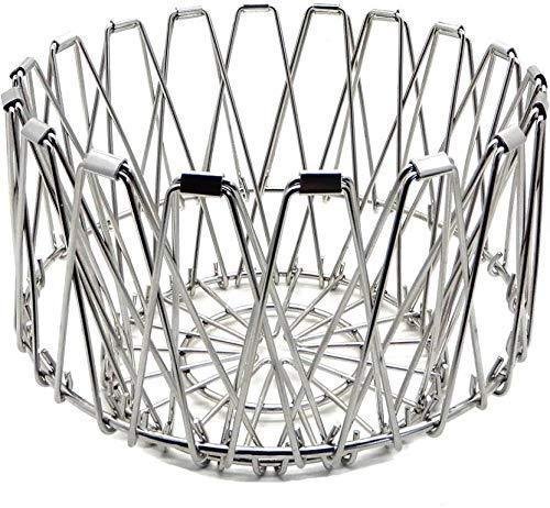 51-8-0lRK0L.jpg Multipurpose Fruit Basket Stainless Steel Wire Bowl Foldable Basket