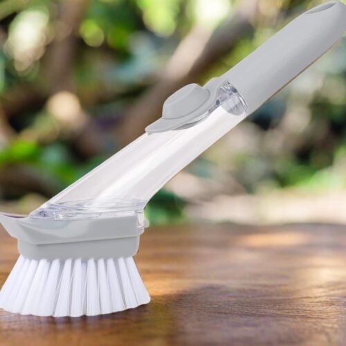 Automatic Liquid Dispenser Dish Clean Brush Scrubber
