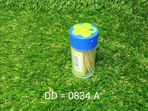 Wood Double Sided Toothpicks with Clear Plastic Storage Box