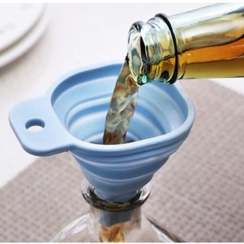 Flexible Silicone Kitchen Funnel Liquid / Powder Transfer Hopper Food (Small)