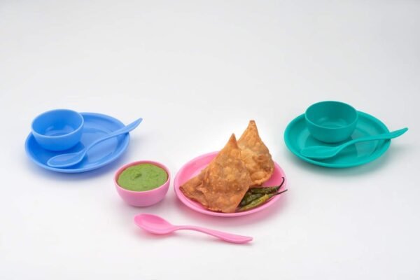 Multipurpose Snack Set 3 pcs - Spoon, Bowl and Dish