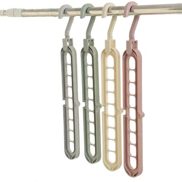 Anti-Skid Plastic 9-Holes Magic Wardrobe Folding Hangers