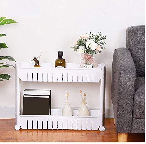 51W-NtPfsdL.jpg Multipurpose 2 Layer Slim Side Space Saving Storage Organizer Rack Shelf