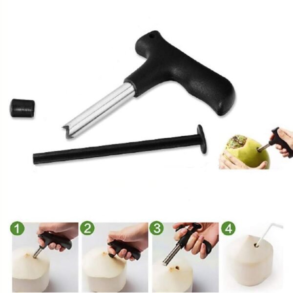 Premium Quality Stainless Steel Coconut Opener Tool / Driller with Comfortable Grip