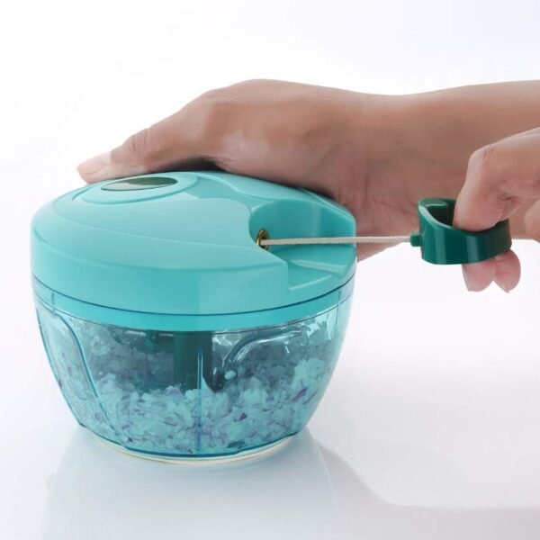 Manual Compact Handheld Vegetable Chopper with Stainless Steel Blades (Brown Box)