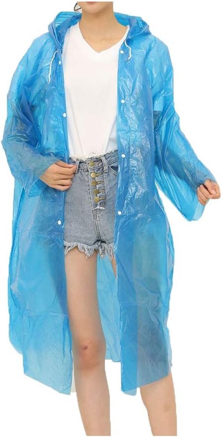 51rBa5REOFL._AC_SL1000.jpg Portable Adult Waterproof Raincoat Cardigan for Outdoor Travel (1 Pc)