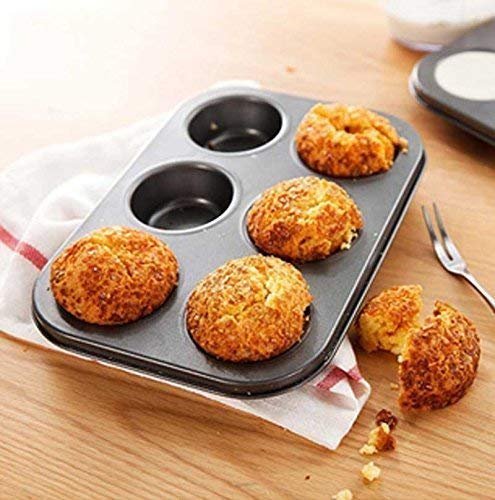 Non-Stick Reusable Cupcake Baking Slot Tray for 6 Muffin Cup