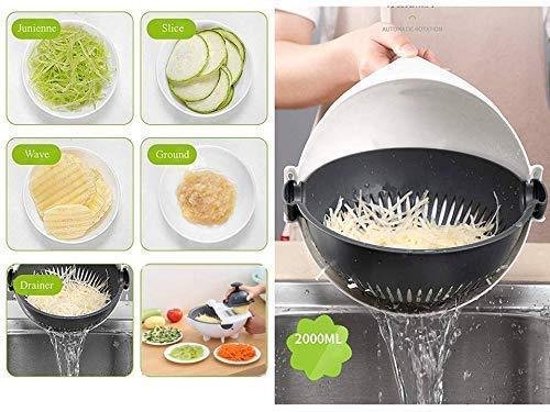 10 in 1 Multifunctional Vegetable Fruits Cutter / Slicer Shredder with Rotating