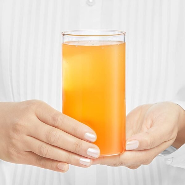 Heavy unbreakable Plastic Clear look fully Transparent Glasses Set 330ml (6pcs)