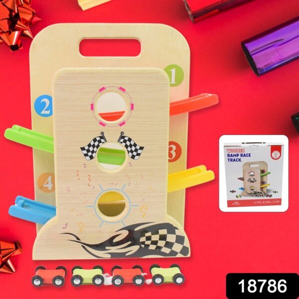 52_25a6deac-7b39-4fd0-870f-1c2c3cd9c448.jpg Wooden Ramp Racer Race Track Vehicle Play sets With 4 Mini Racers (with Handle)