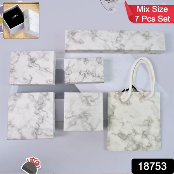 53.jpg Cardboard Jewelry Boxes Gift Case Small Paper Jewelry Gift (7 Pcs Set / Mix Size)