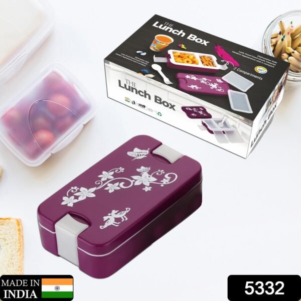 5332.jpg Leak-Proof Airtight Lunch Box with Spoon, 2 Compartments