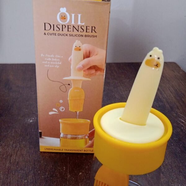 Plastic 2 in 1 Oil Dispenser Bottle with Silicone Basting Brush (1 Set)