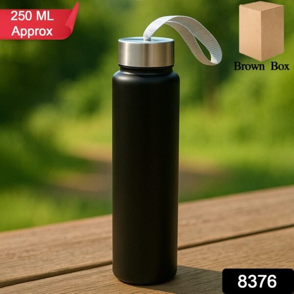 5388376-200Pc-13945_3in1_ss_insulated_vacuum_bottle_set-Av88Gm-Sv105Gm.jpg Portable Stainless Steel Water Bottle with Strap (Approx 250ML)