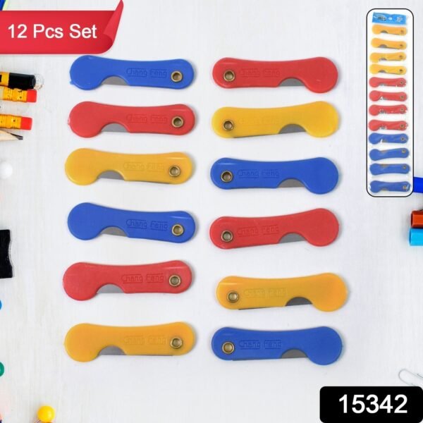 542eaf5f-6de6-4c87-a177-2c40f6f6ebfc.jpg Multicolour Mini Paper Cutter Knife Pencil Knife (Pack of 12)