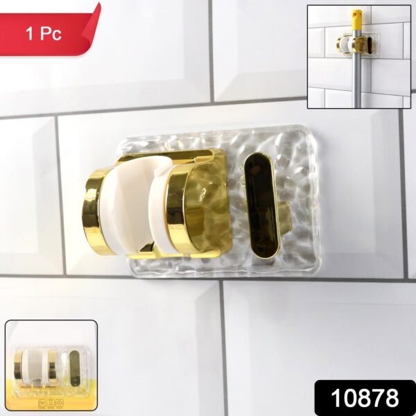 54410878-242Pc-DD_10878-Av-Sv.jpg Wall Mounted Broom & Mop Holder with Strong Grip Clips