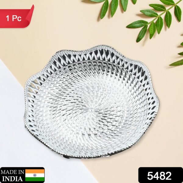 5482.jpg Round Traditional Multipurpose Mukhwas Serving Tray – Decorative Platters (1 Pc)