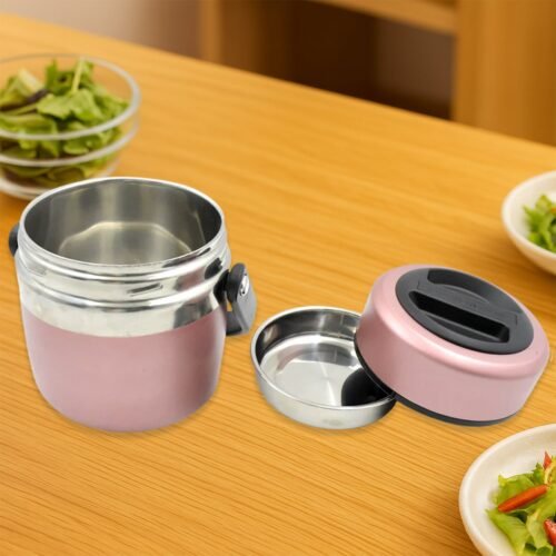 5524_ss_leak_proof_tiffin_box.jpg Leak-Proof Thermos Flask: Keeps Food Hot & Fresh (Stainless Steel, Multi-Color)