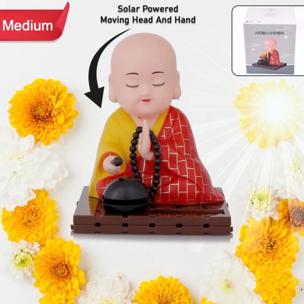 Solar Powered Sitting Buddha Statue (1 Pc / Medium)
