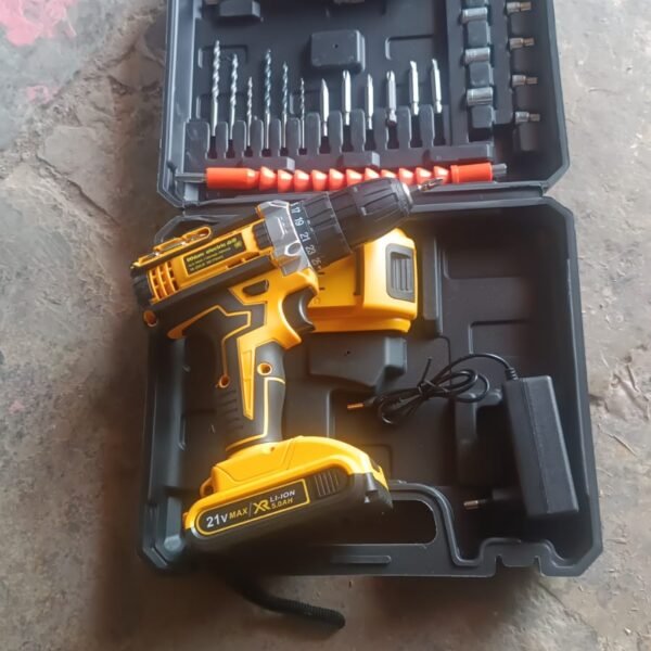 21 V lithium Double battery cordless drill set (29 Pcs Set)