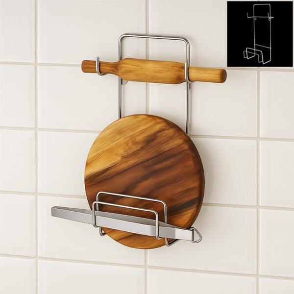 Chakla, Belan, Chimta Stand Multi-Purpose Rack for Kitchen (1 Pc )