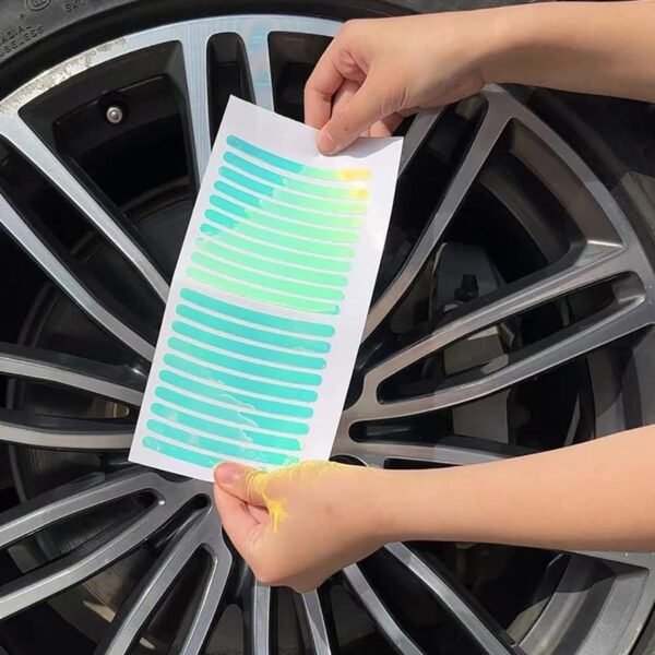 56566.jpg Car Wheel Hub Reflective Car Stickers, Night Warning (20 Pcs Set/ Multicolored)