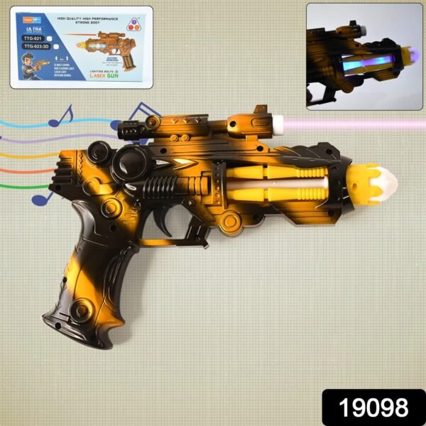 TTG LED Laser Gun Toy – Battery Operated Space Blaster Flashing Lights & (1 Set)