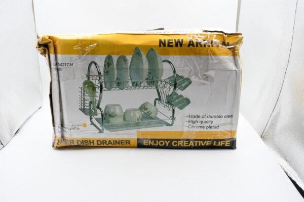 57d8c741-9883-451b-b1f6-00bd276fea75.jpg STAINLESS STEEL RECTANGLE DISH DRAINER RACK / BASKET WITH DRIP TRAY