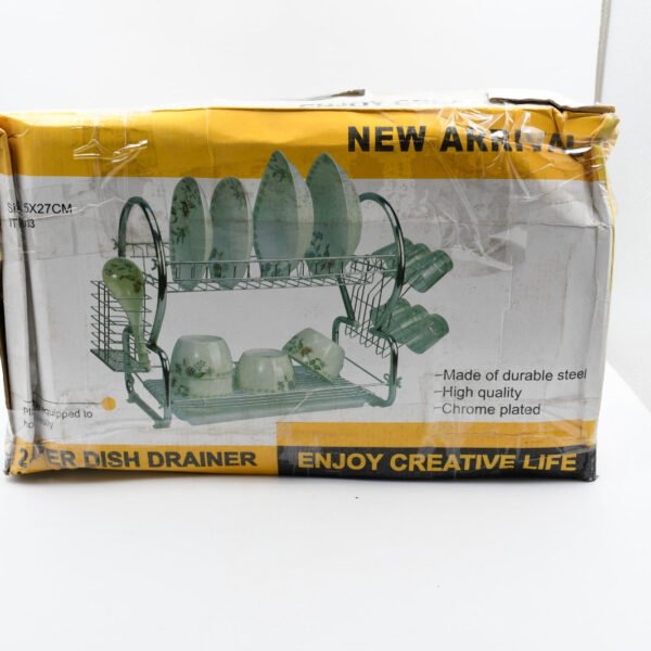 57d8c741-9883-451b-b1f6-00bd276fea75.jpg STAINLESS STEEL RECTANGLE DISH DRAINER RACK / BASKET WITH DRIP TRAY