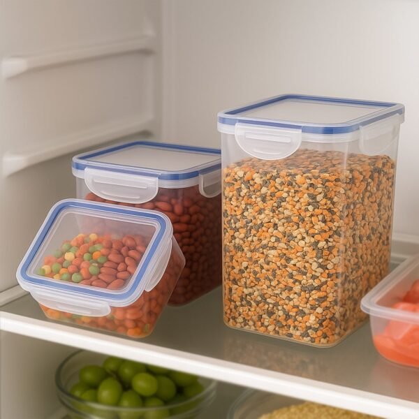 5800_smart_container_3pc_set.jpg Set of 3 Rectangular Airtight Food Storage Containers with Lids