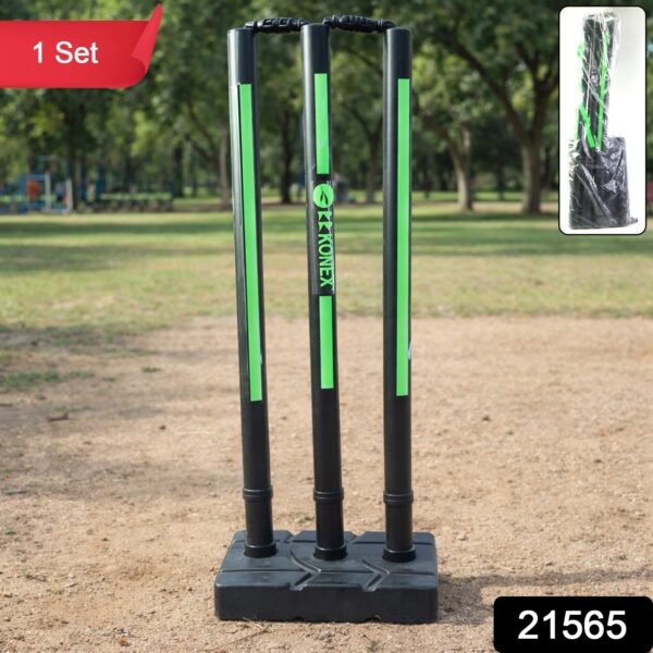 58421565-40Pc-StumpsetCLS-1917-Av-Sv.jpg Cricket Stump Set with Heavy Base Stand (1 Set)