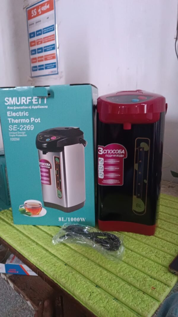 58663c86-f27d-4d5d-a290-4d9032856256.jpg Stainless steel Electric Airport Thermos Kettle Thermo Pot, kettle (1000W / 8 Ltr.)