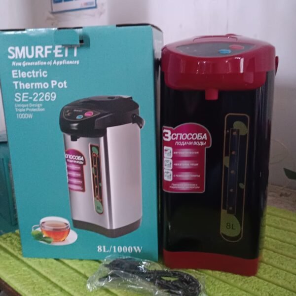 58663c86-f27d-4d5d-a290-4d9032856256.jpg Stainless steel Electric Airport Thermos Kettle Thermo Pot, kettle (1000W / 8 Ltr.)