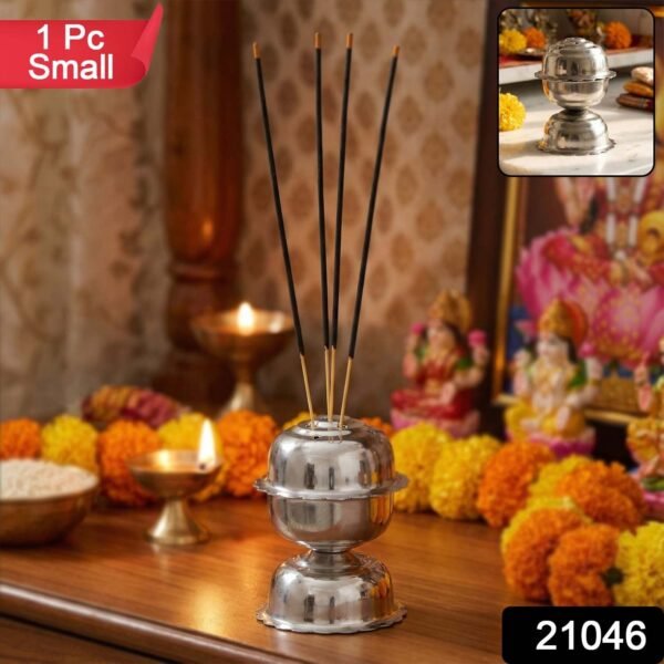 58721046-120Pc-LotusAgarbattistand-Av-Sv.jpg Stainless Steel Jasmine Agarbatti Stand (1 Pc)