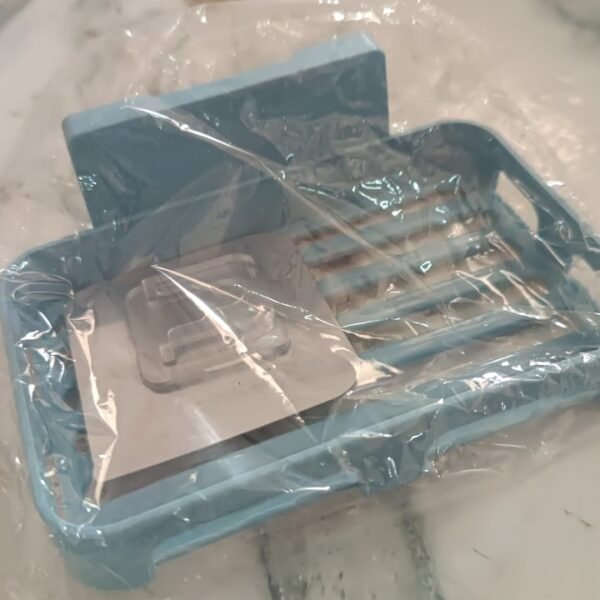 58724e2d-944b-44fd-8c3a-3ce5915d5eb2.jpg Bathroom & Kitchen Soap Holder: Self-Adhesive ,Sabudani (Plastic Box)