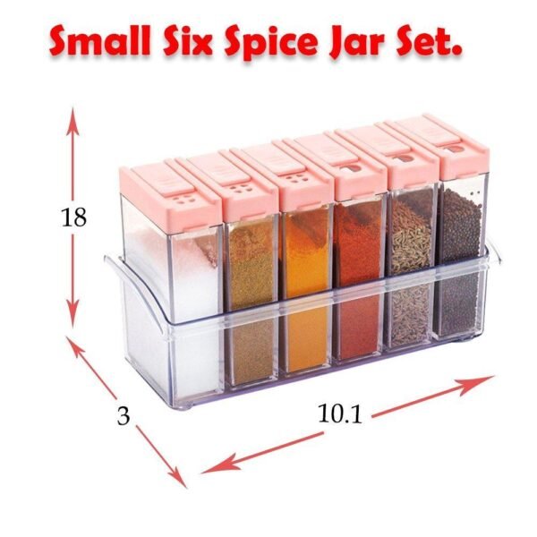 58_b00eb4aa-bb7a-444e-b65c-4c9a2bd6bb49.jpg Plastic Spice Jars (6 pcs, 14x22x8cm, Multicolour)