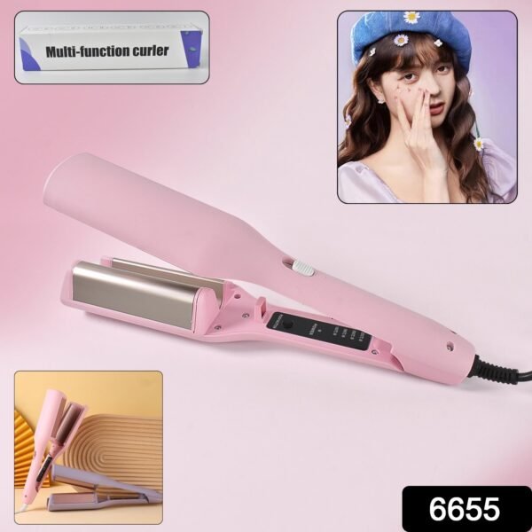 Multi function curler Wave Iron Curling Iron with Adjustable Temperature (1 Pc)
