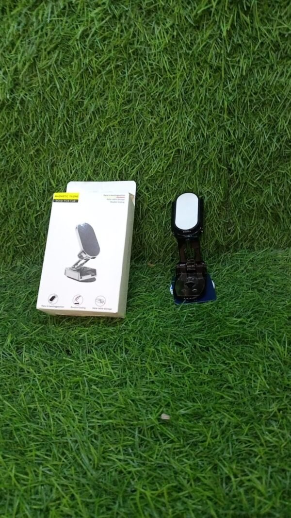 360° Rotating Magnetic Car Phone Holder in Metal (1 Pc, Folding)