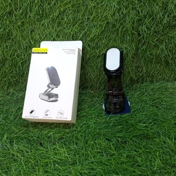 360° Rotating Magnetic Car Phone Holder in Metal (1 Pc, Folding)